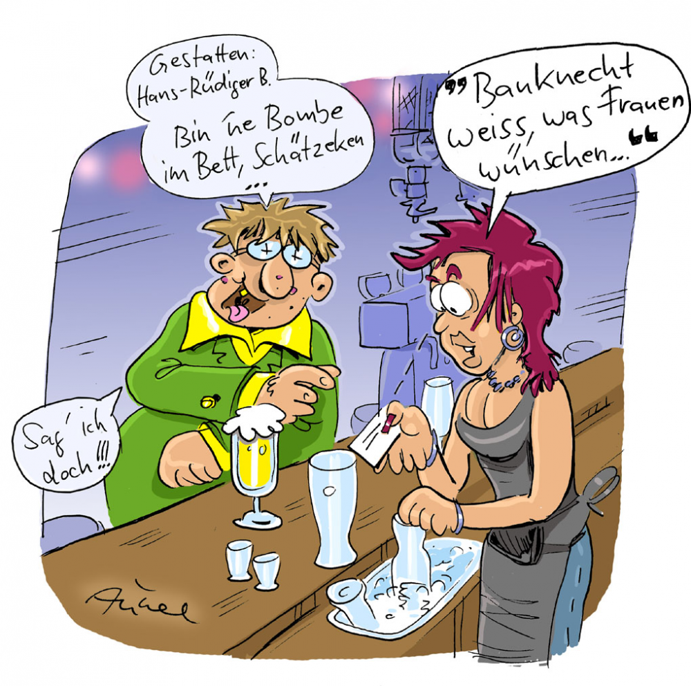 Cartoon: Subtile Annäherung 1