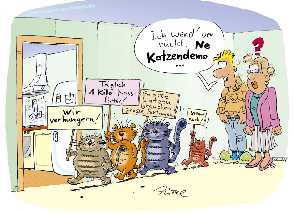 Cartoon: Indoor-Protestaktion 1