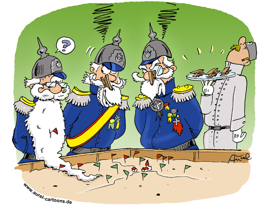 Cartoon: Wo steckt eigentlich meine Armeereserve? 1