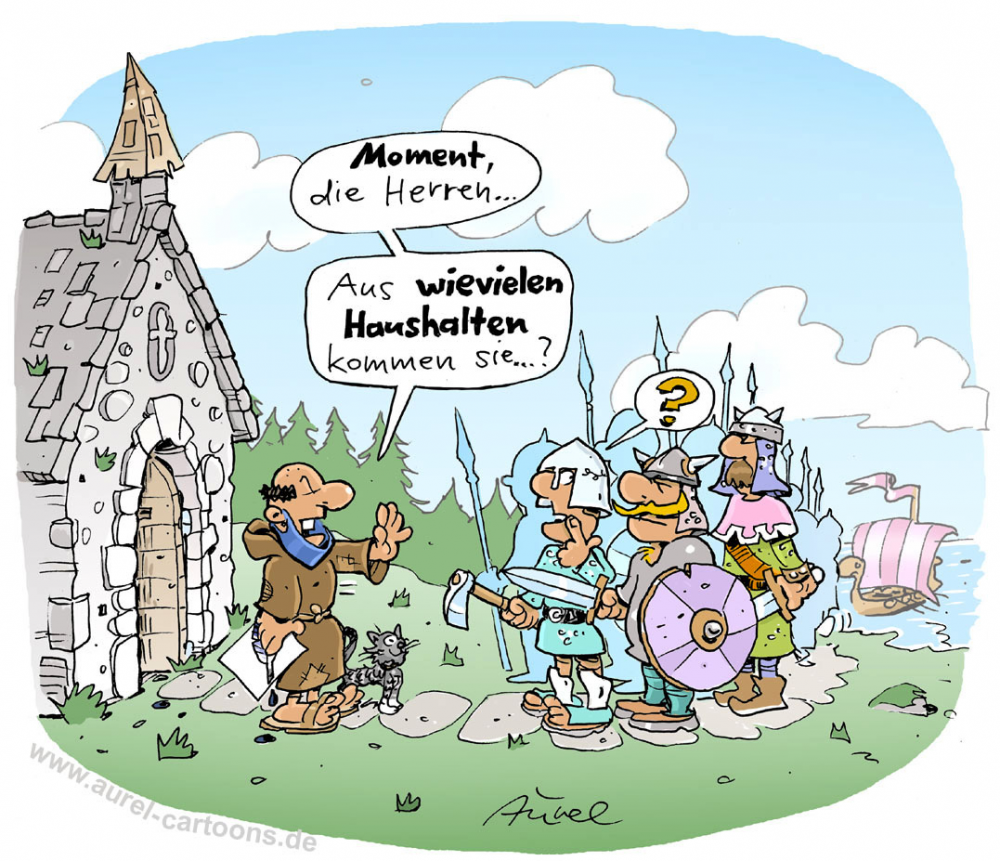 Cartoon: Unangemeldeter Besuch 1