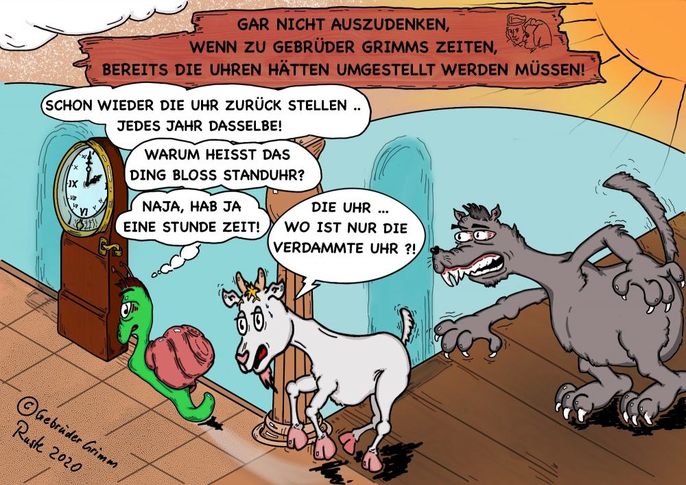 Cartoon: Grimmige Zeitumstellung 1