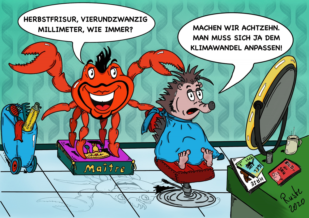 Cartoon: Haariger Klimawandel 1