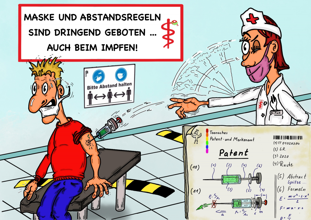 Cartoon: Nebenwirkungen beim Impfen 1