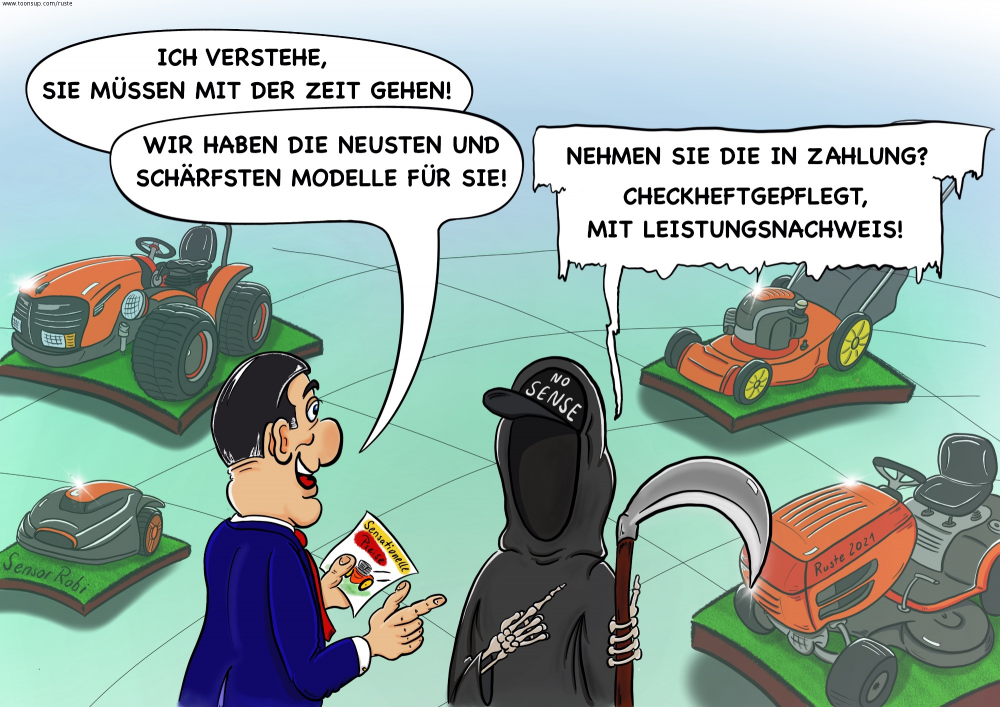 Cartoon: Sense mit der Sense 1