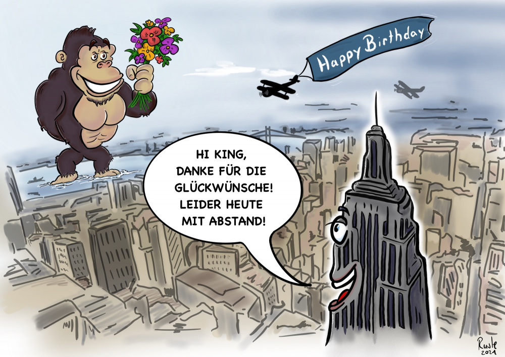 Cartoon: 90ster Empire State Building 1