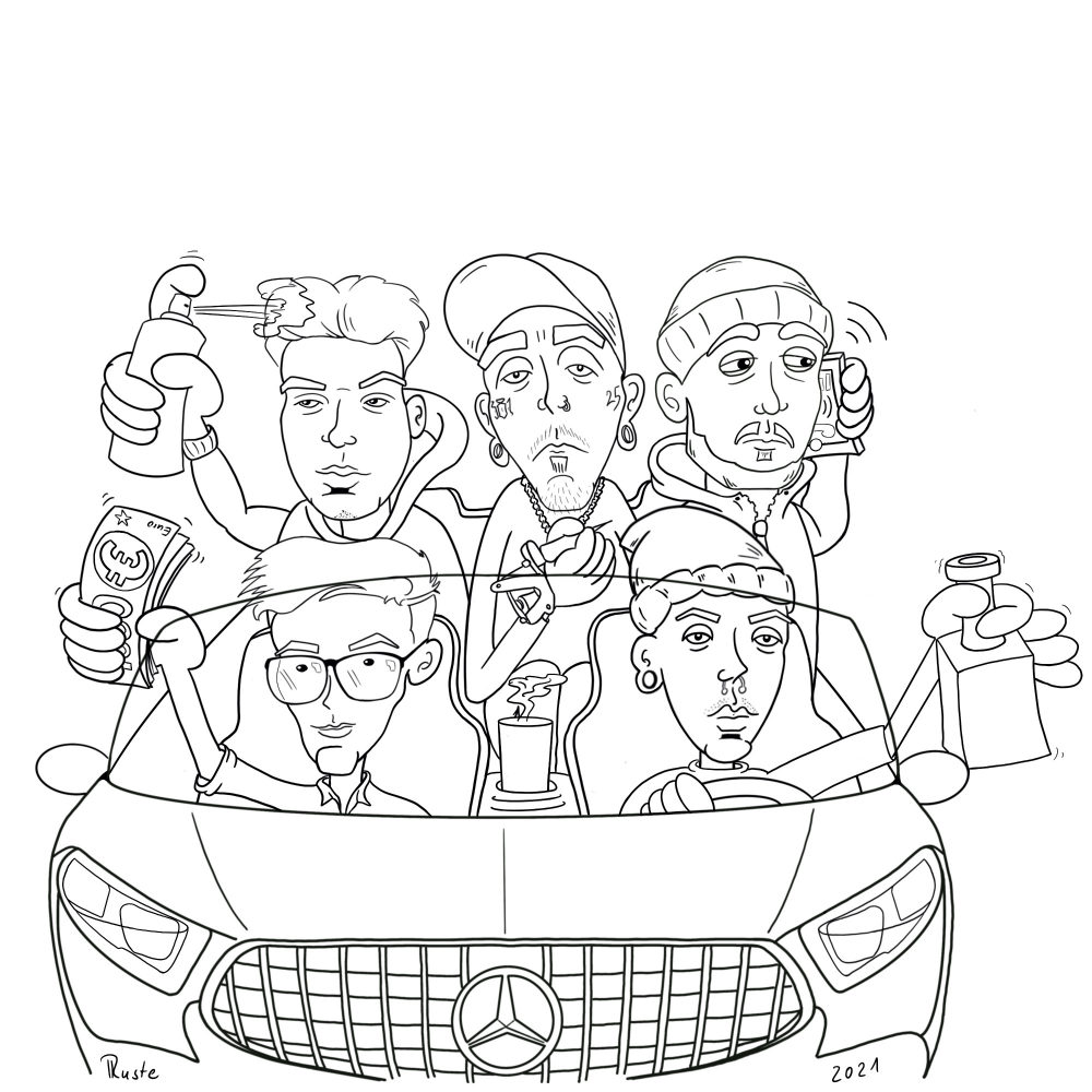 Caricature: Cover Artwork - Sad Clique 2