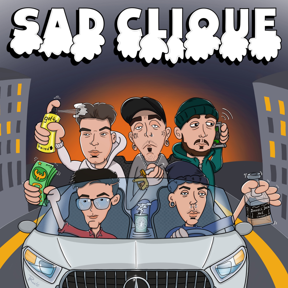 Caricature: Cover Artwork - Sad Clique 4