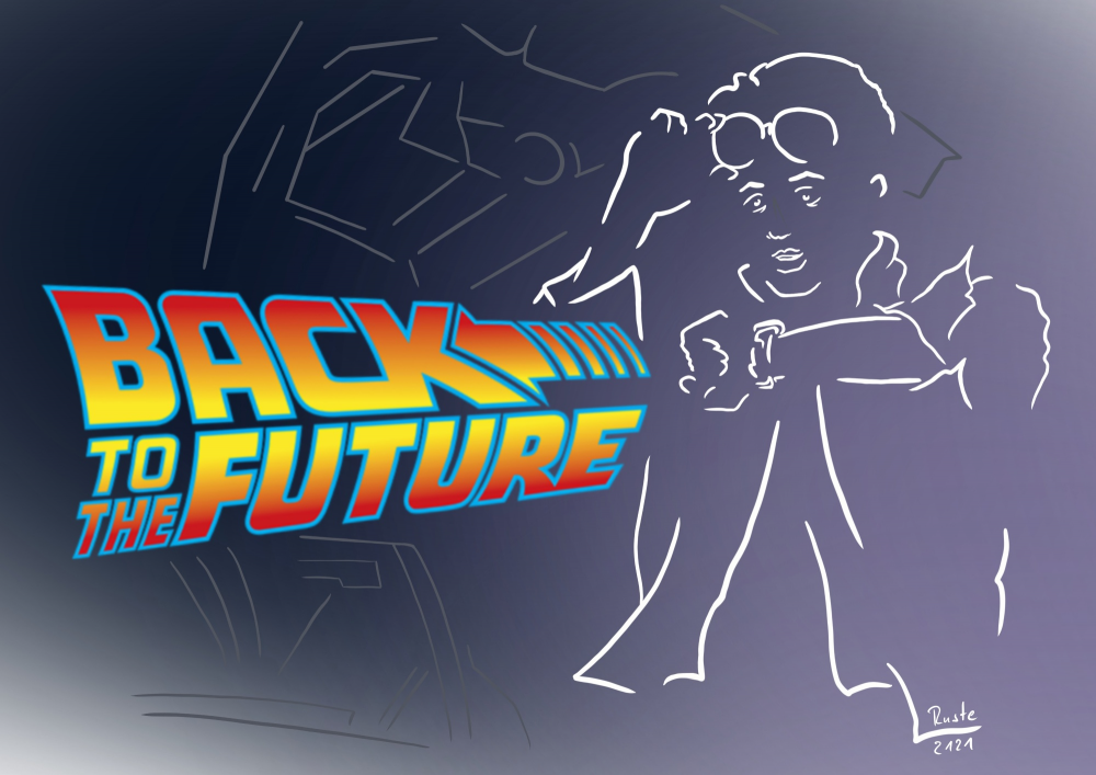 Karrikatur: Back To The Future - Zurück in die Zukunft 2