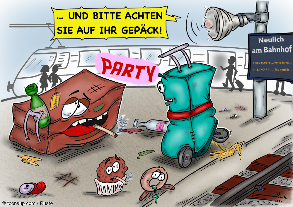 Cartoon: Neulich am Bahnhof 1