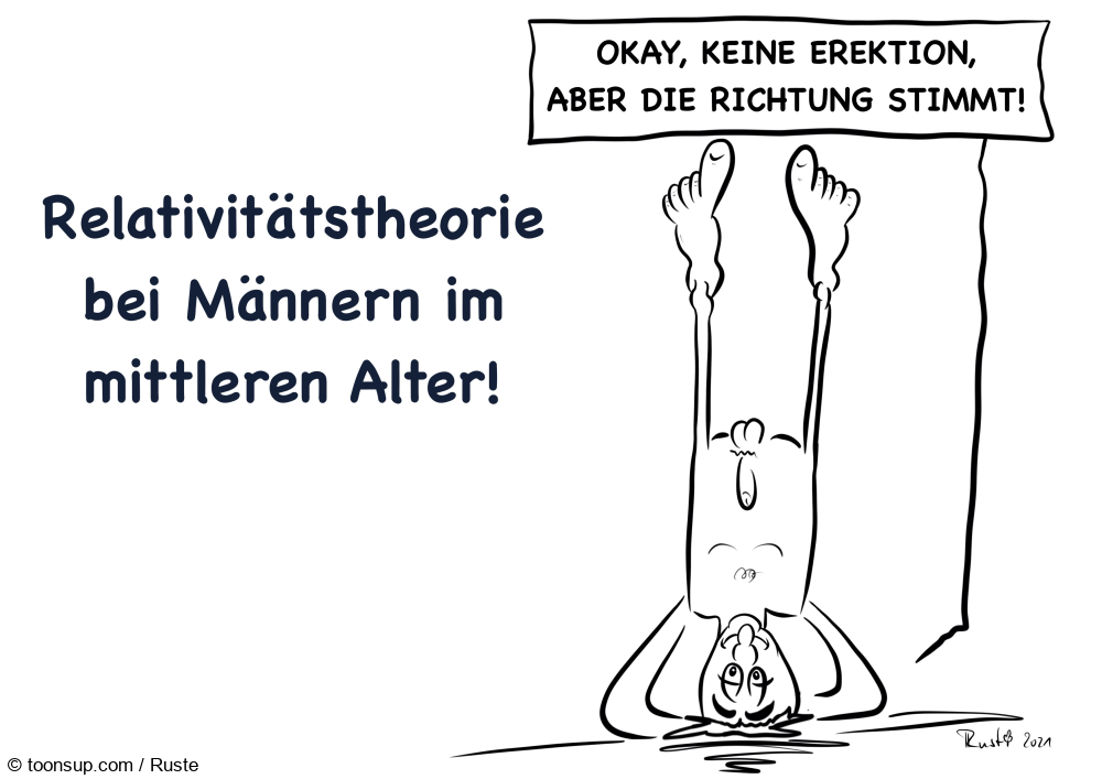 Cartoon: Relativitätstheorie 50+ 1