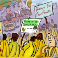 Bananen Spaziergang