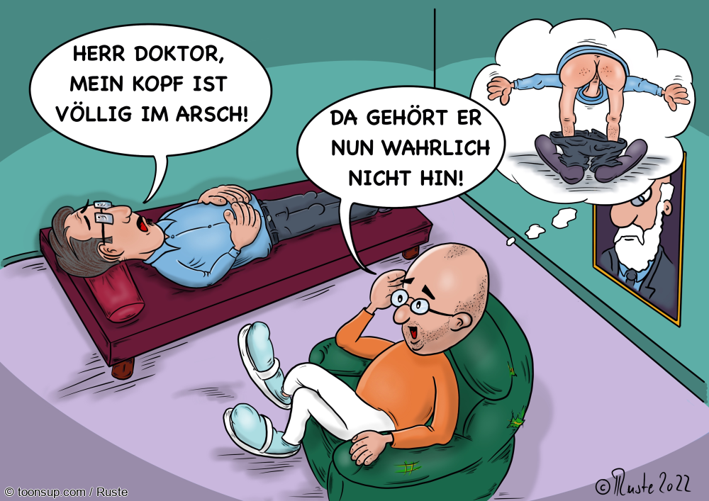 Cartoon: Völlig im Arsch 1