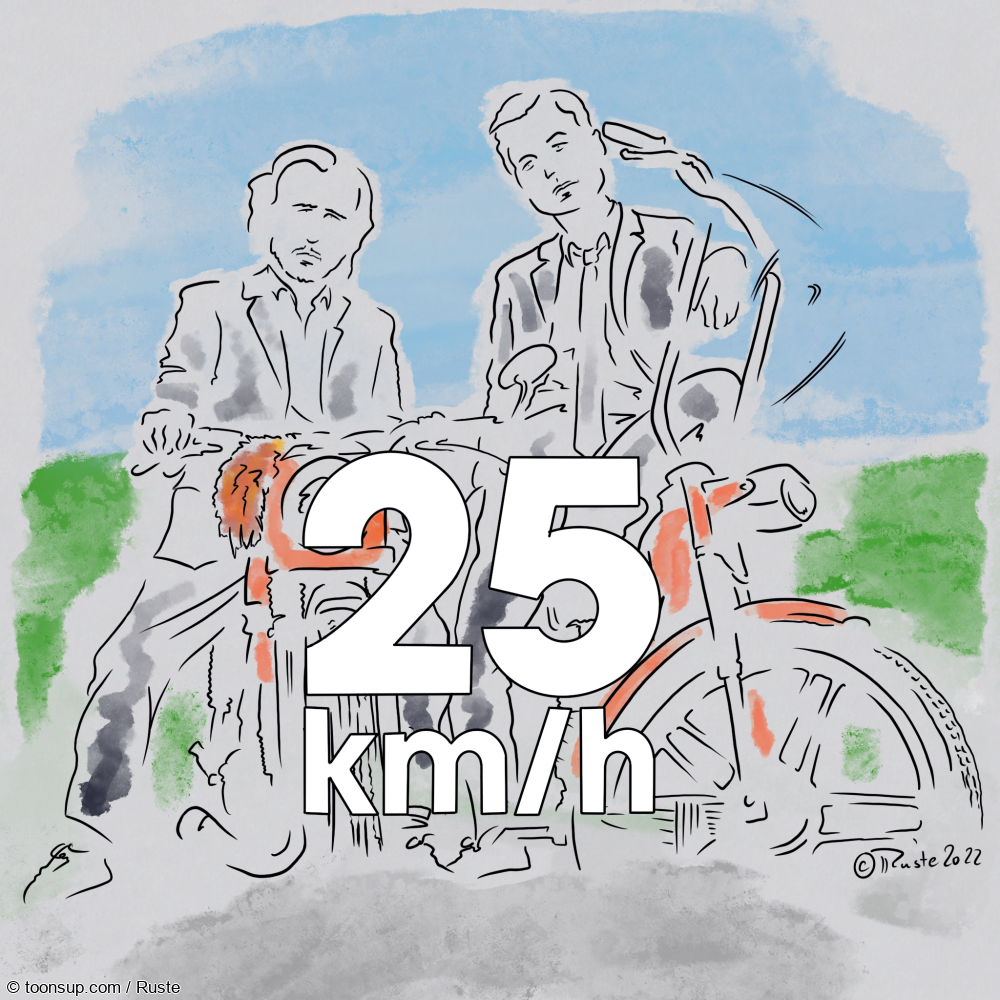 Caricature: 25 km/h 1