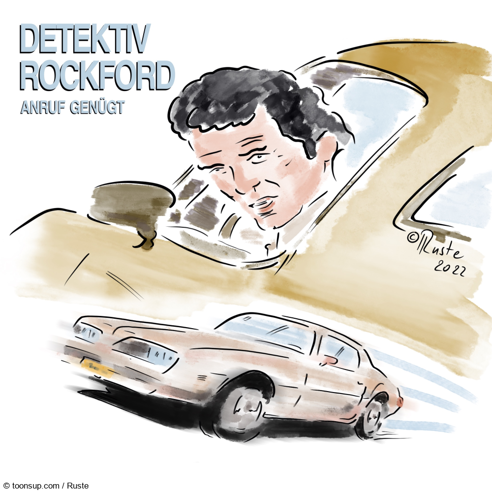 Caricature: Detektiv Rockford 1