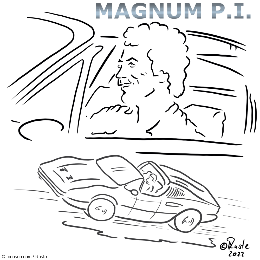 Caricature: Magnum P.I. 2