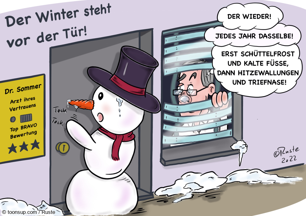 Cartoon: Der Winter steht vor der Tür 1