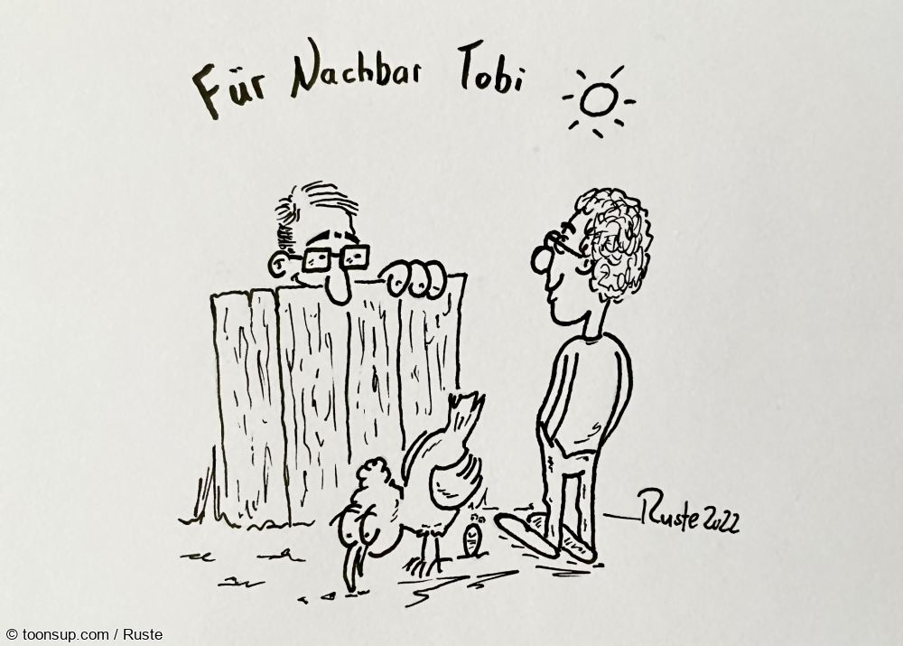 Karrikatur: Nachbar Tobi 1