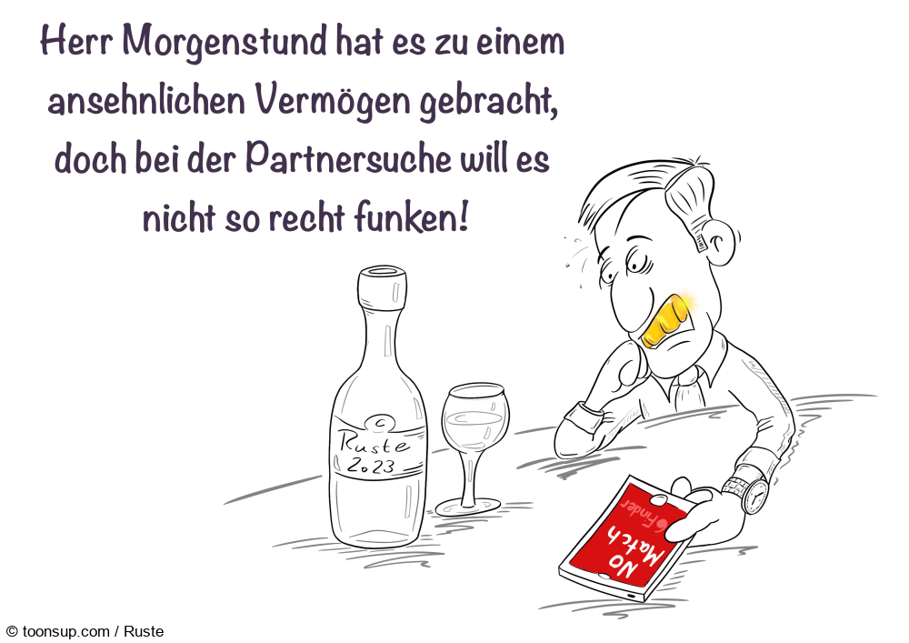 Cartoon: Morgenstund hat Gold im Mund 2
