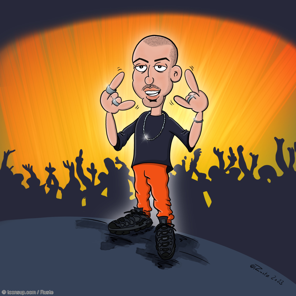 Caricature: Cover Artwork Studie - Techno 1