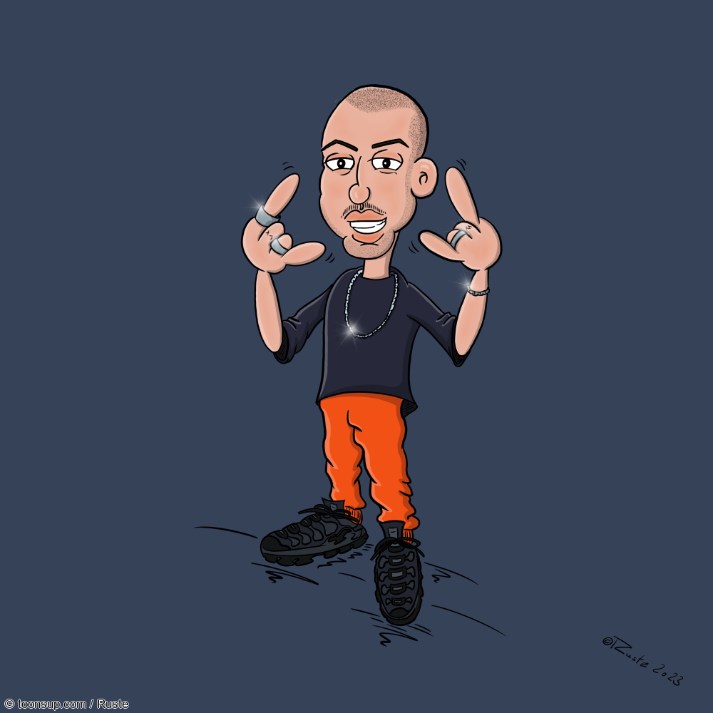 Caricature: Cover Artwork Studie - Techno 2
