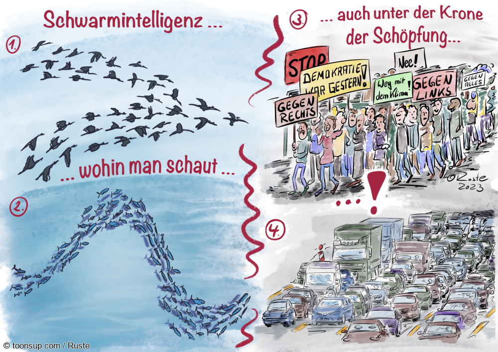 Cartoon: Schwarmintelligenz 1
