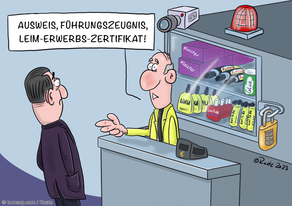 Cartoon: Auf dem Leim gegangen 1