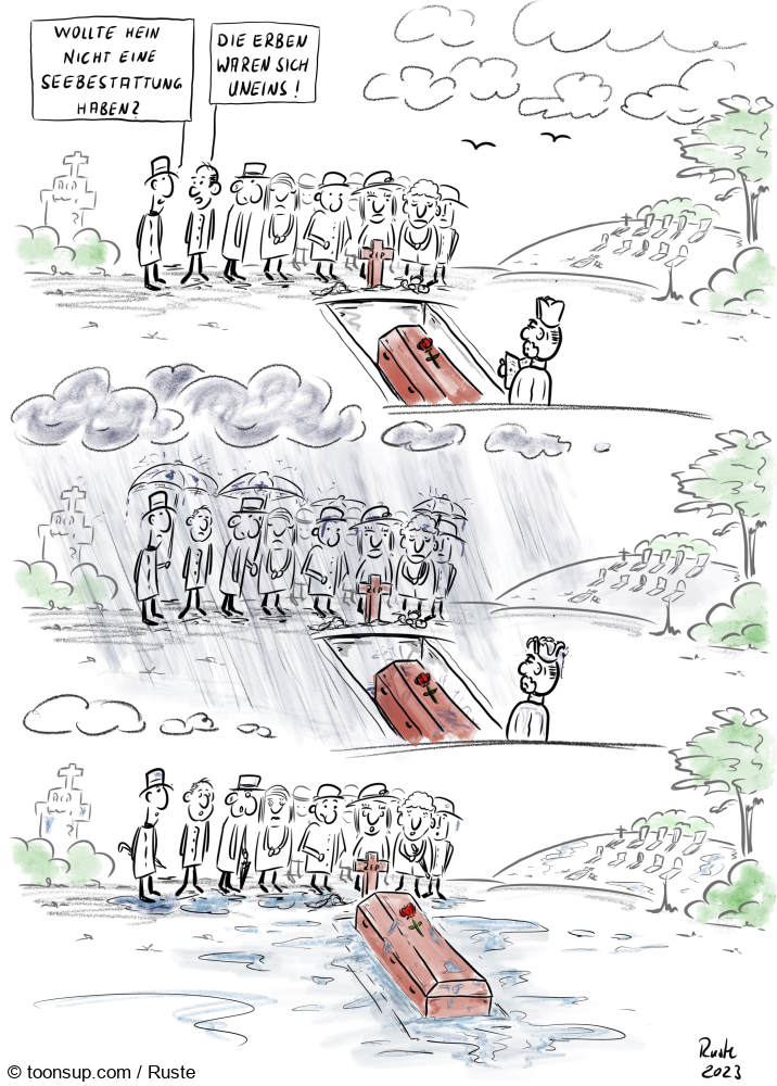 Cartoon: Seebestattung 1