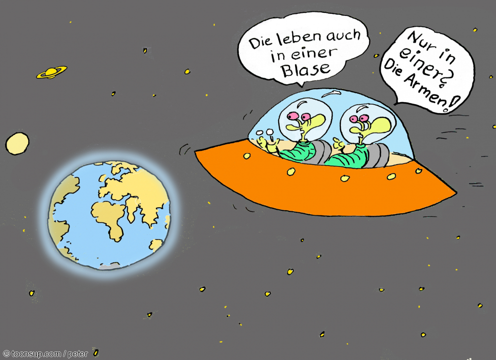 Cartoon: Leben in einer Blase 1