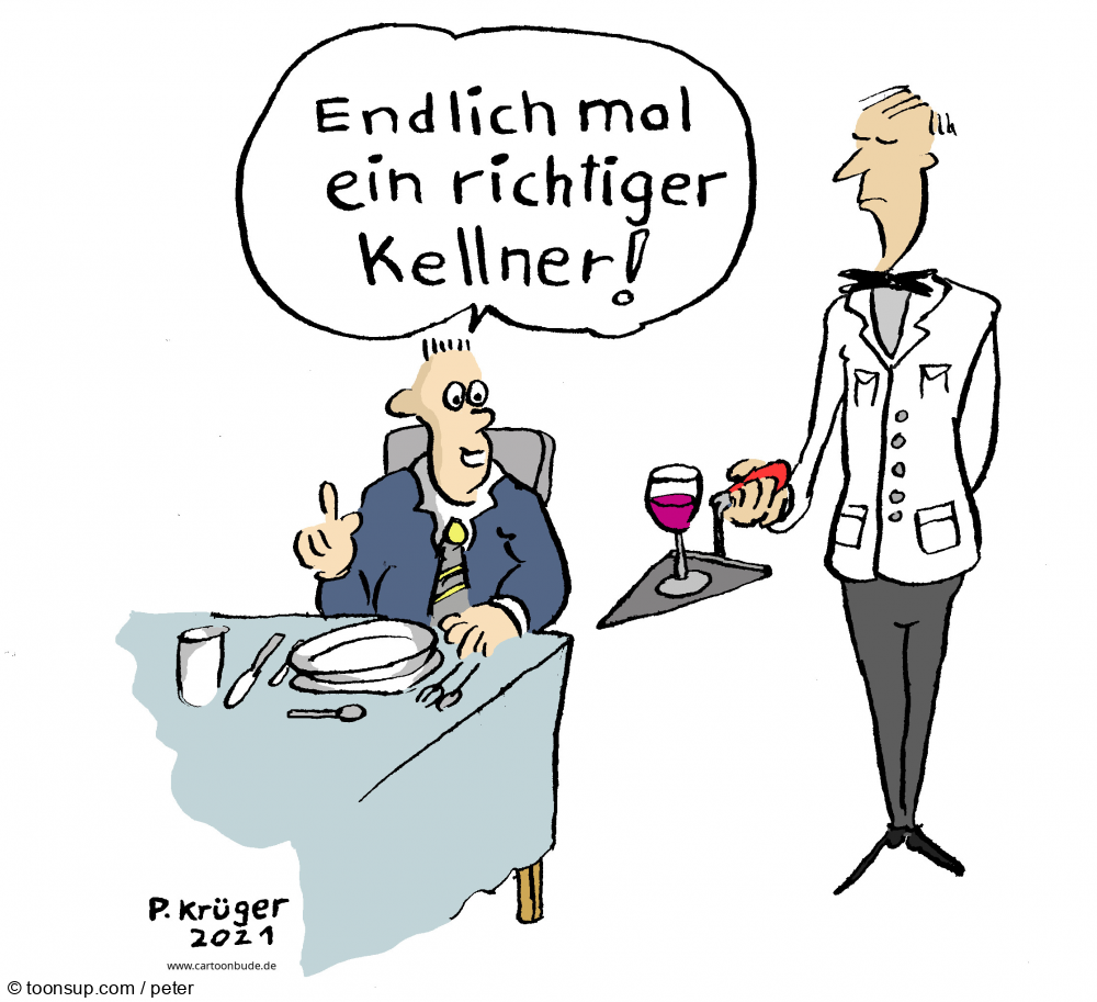 Cartoon: Richtiger Kellner 1