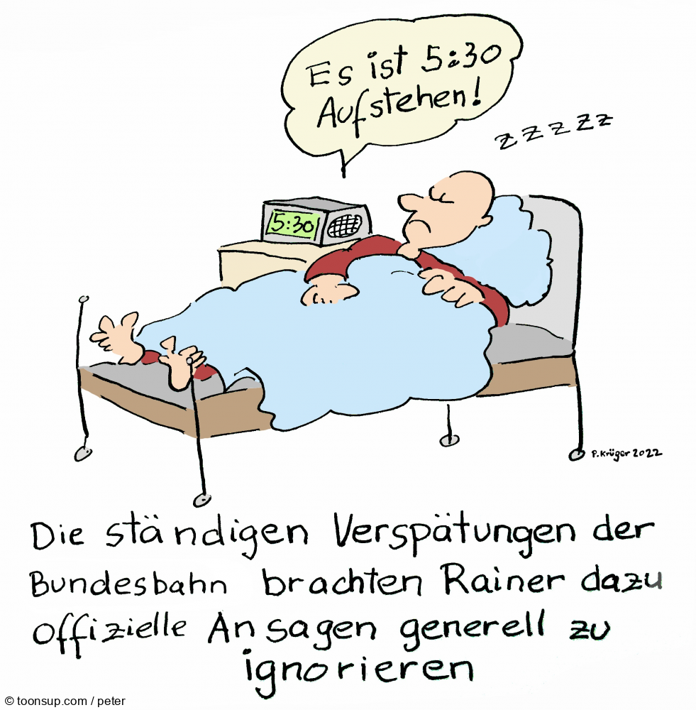 Cartoon: Verspätungen 1