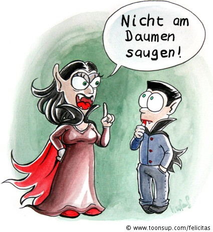 Cartoon: Saugen 1