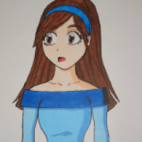 Manga Girl (braun)