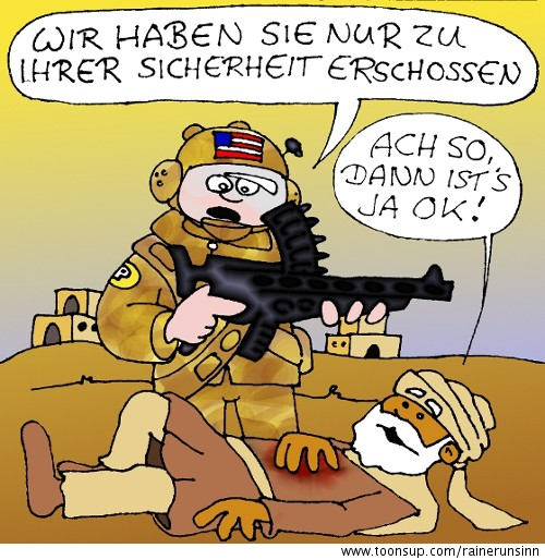 Cartoon: Wir sorgen für Sicherheit 1