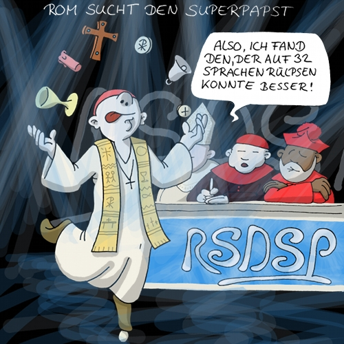Cartoon: Rom sucht den Superpapst 1