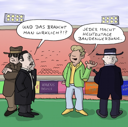 Cartoon: Bandenwerbung 1