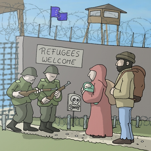 Cartoon: Refugees welcome 1