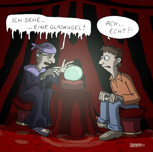 Cartoon: Die Seherin 1