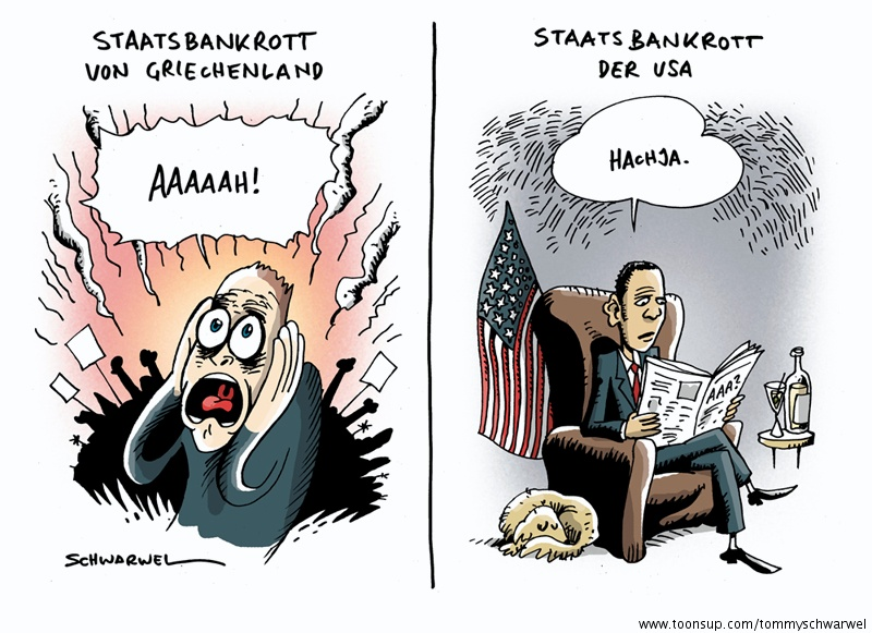 Caricature: Staatsbankrott 1