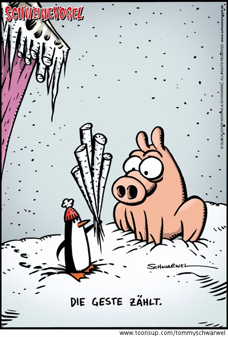 Cartoon: Schweinevogel Valentinstag 1