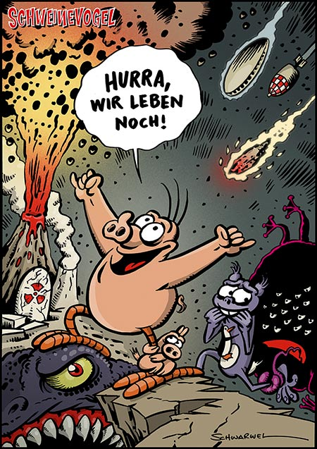 Cartoon: Schweinevogel Neues Jahr 1