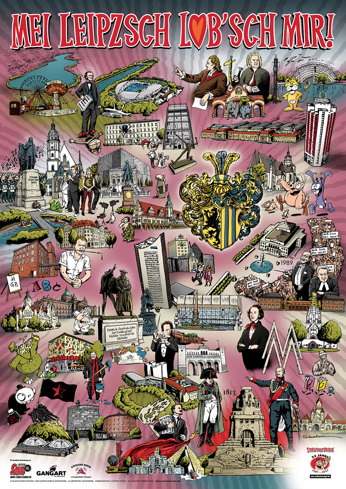 Picture Puzzle: MEI LEIPZSCH LOB`SCH MIR WIMMELBILD POSTER 1