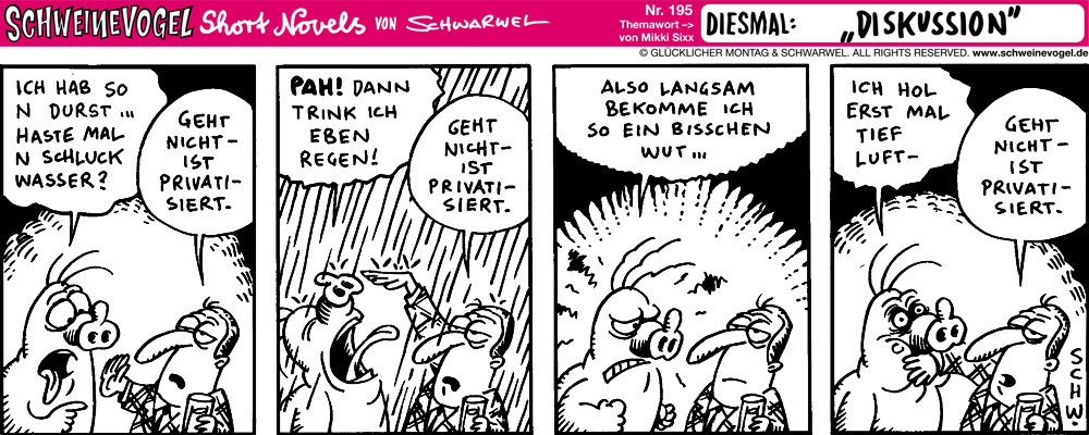Comic: Schweinevogel Diskussion 1