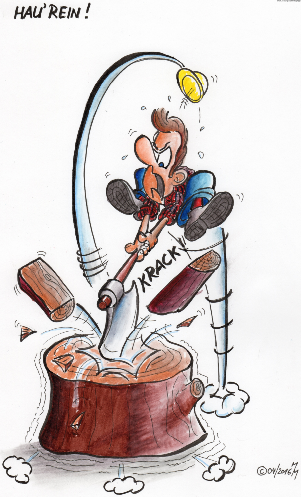 Cartoon: Hau rein 1
