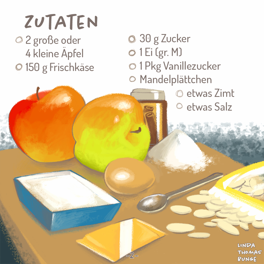 Cartoon: Käsekuchen im Bratapfel 2