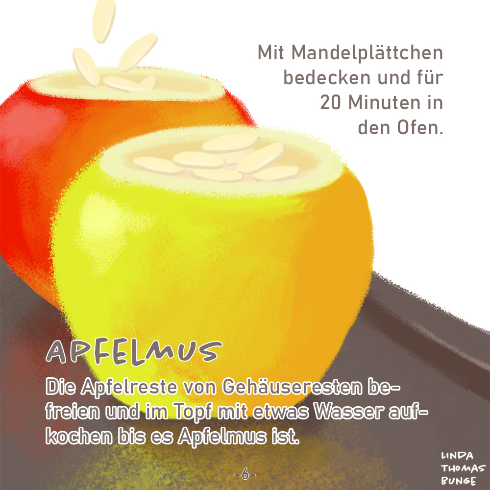 Cartoon: Käsekuchen im Bratapfel 6