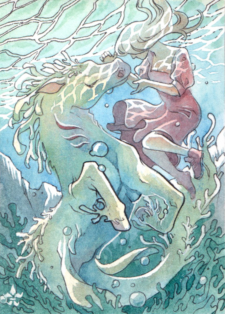 Illustration: Kakaokarten - Kelpie Selkie und der Sandmann 1