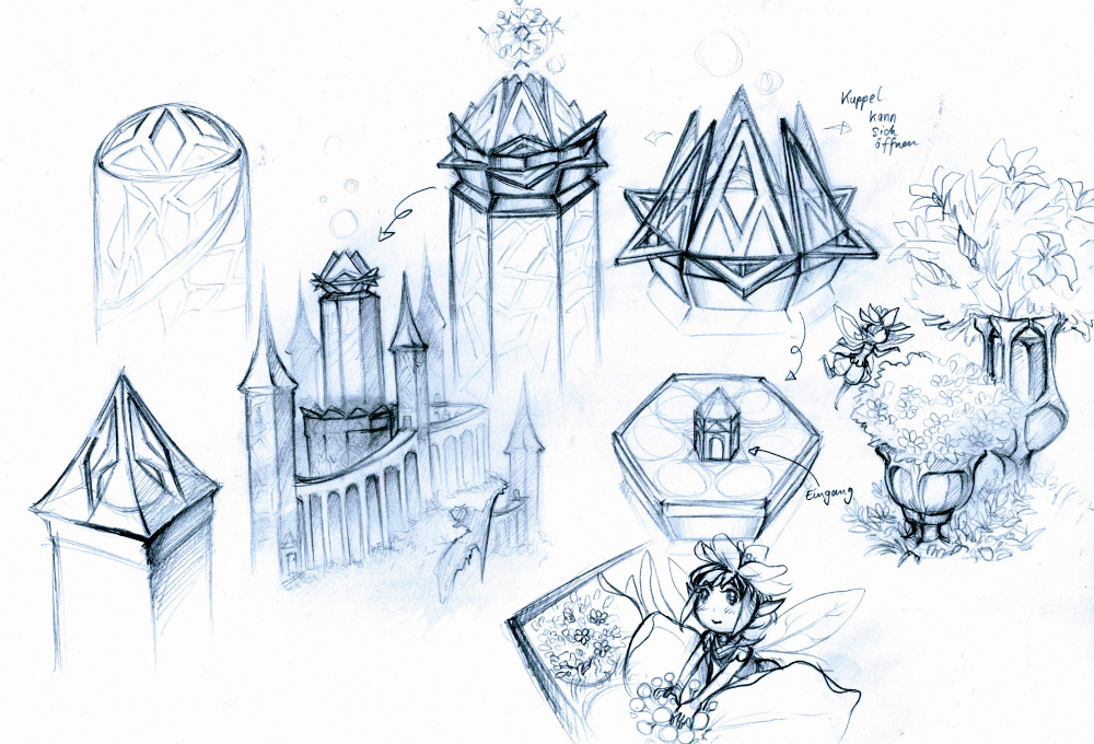 Concept Art / Character Design: Das Schloss von Kakao in Tüten 4