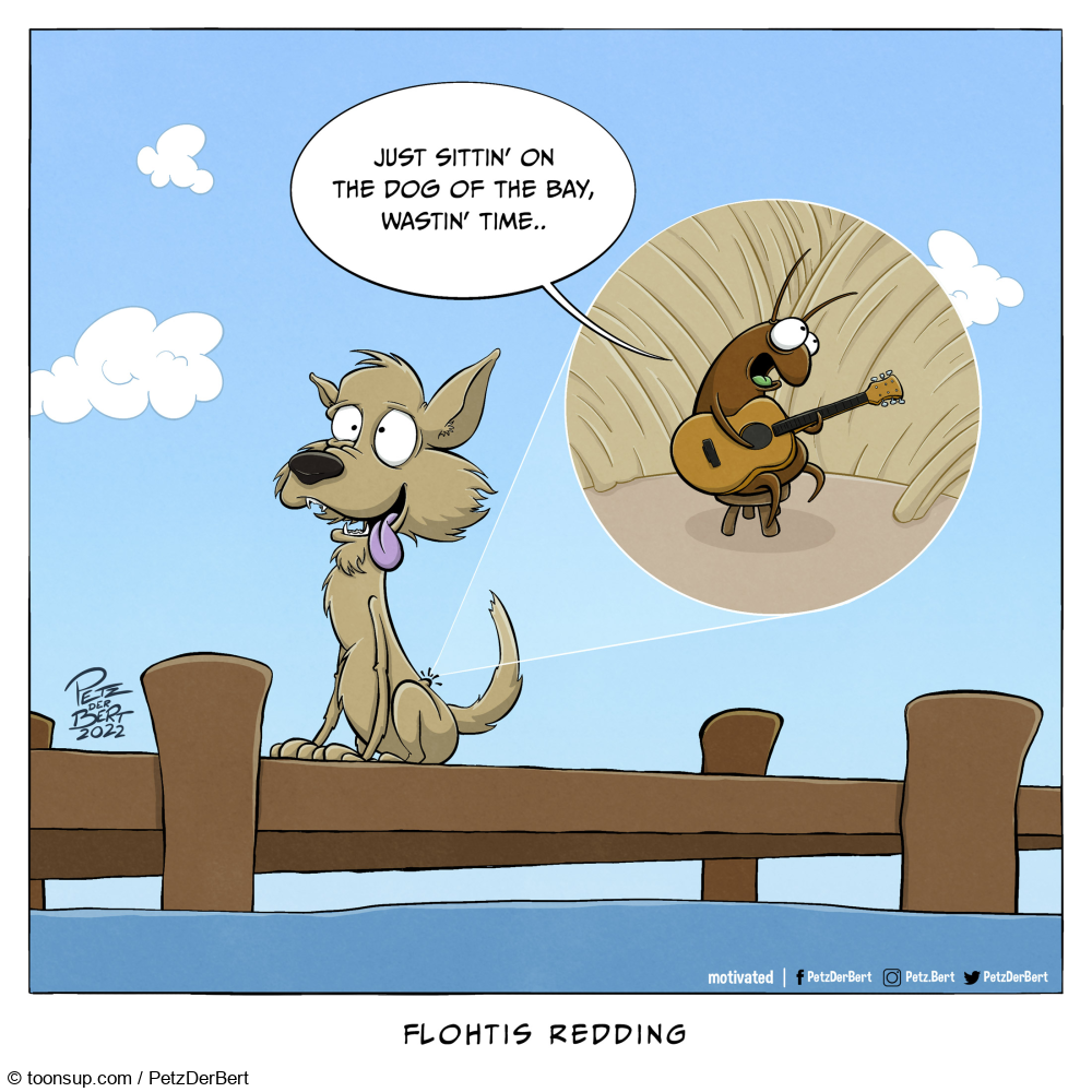 Cartoon: sittin' on the dog of the bay 1