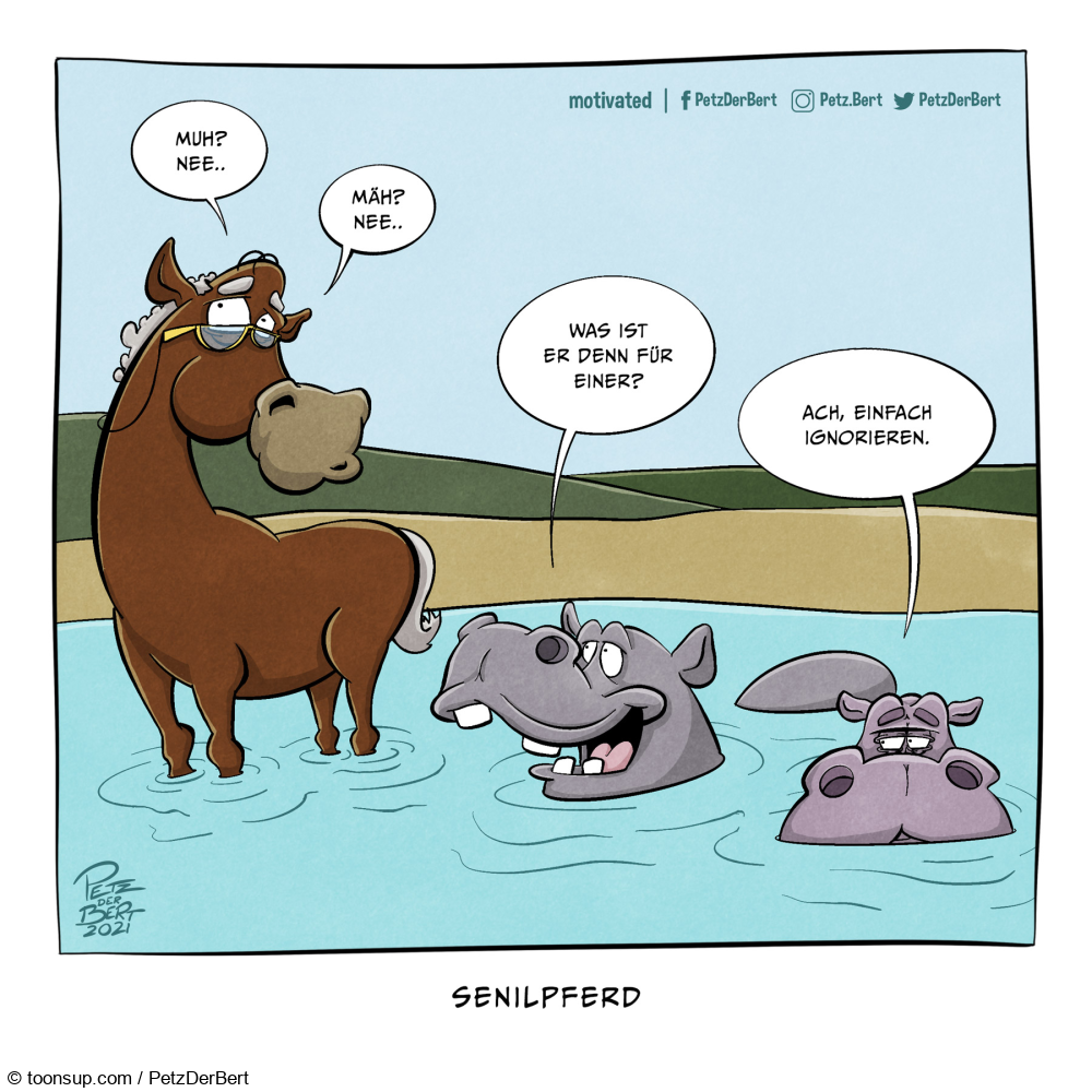 Cartoon: Senilpferd 1