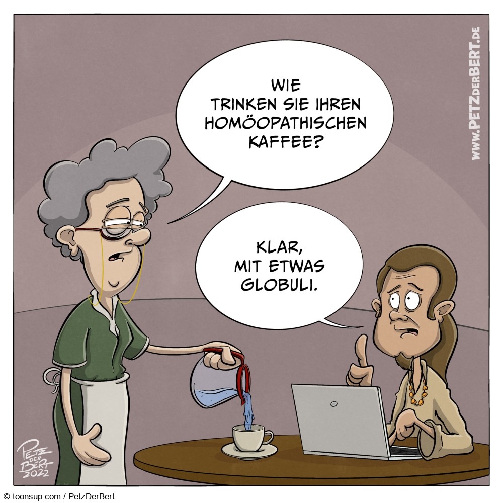 Cartoon: Homöopathischer Kaffee 1